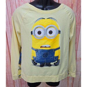 Despicable Me Minion L/S Yellow Raglan T-Shirt Large